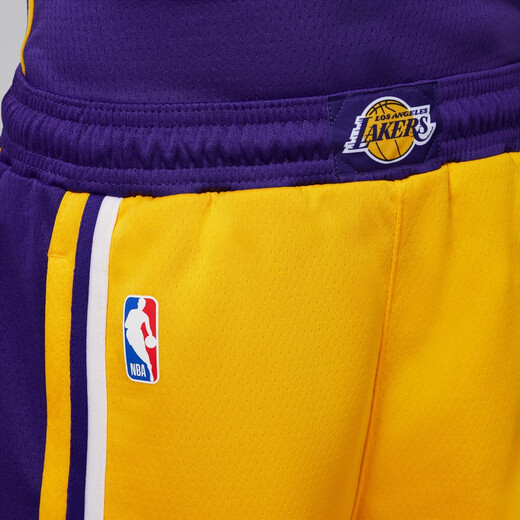 Nike (NIKE) official boys Los Angeles Lakers ICON NBA big kids quick-drying shorts FZ1187 728 Amarillo yellow/Los Angeles Lakers 150 M
