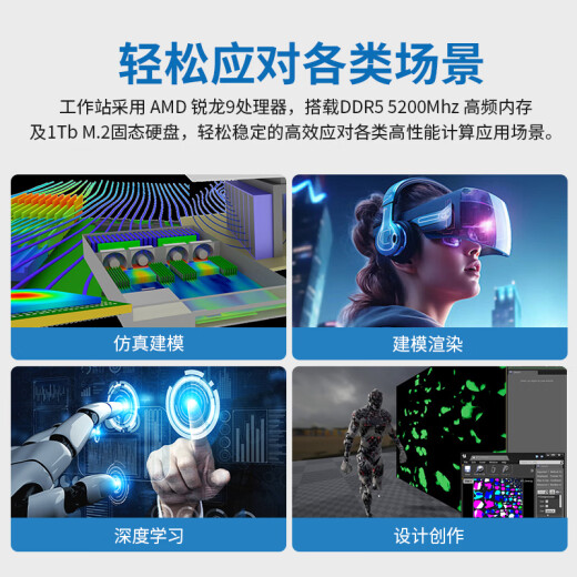 Cloud Hin Hin-Channel AMD Xiaolong 9754/9965 Simulación científica Computación de Deepseek Despliegue Local Estación de trabajo de gráficos/Representación de CPU/Análisis de elementos finitos Estación de trabajo Host Dual-Channel Xiaolong 9474f 3.6g 96 Core 192 Hilos RTX4090 24 24 24