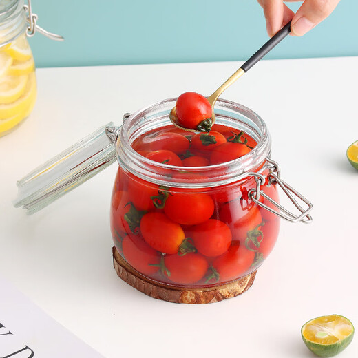 Baijie glass sealed jar 500ml 3 canned bird's nest jar bottle honey jar kimchi jar wine bottle