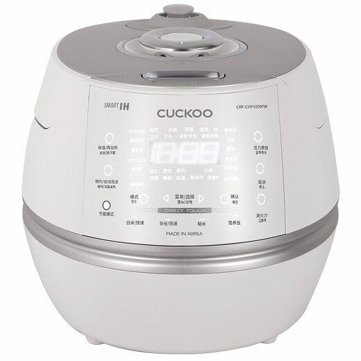 福库（CUCKOO） 小白贝电饭煲韩国原装进口智能语音煲2.0倍高压IH电磁加热智能预约多功能电饭锅 上新CRP-CHP1050FW（2-10人） 5L