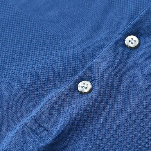 Hongdu kurzärmelige T-Shirt Herrengeschäft mit mittlerem Alter lässig dünn Lösches Blau-Arbeit Gentleman's halbärmelig T-Shirt Blue Th6223-1 M 170/88a