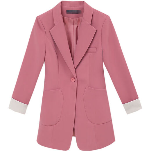 Zhidou Dou Dou Small Suit Veste pour femmes 2021 Vêtements d'été printemps et automne Nouveau gingembre à la tendance du haut de la longueur et du gingembre 9859 pour 96-105jin [Jin est égal à 0,5 kg]))