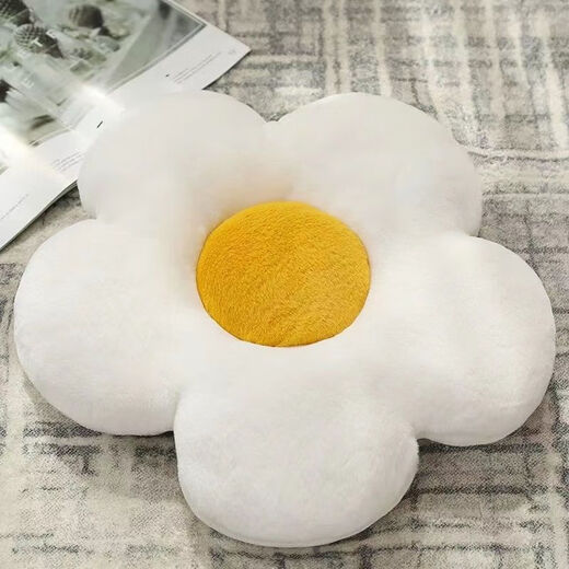 Yudou ins big white goose all-in-one cushion cushion bay window tatami mat dormitory butt cushion seat cushion chair cushion backrest #白ne cute and comfortable, not tired after sitting for a long time 04 49*89cm thickened cushion + warm blanket