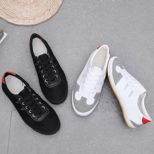 
Pisces Rabbit (SHUAGNYUTU) volleyball shoes beef tendon soles martial arts shoes men and women canvas shoes sports shoes track and field running shoes non-slip breathable wear-resistant main picture model 42 inner length 260