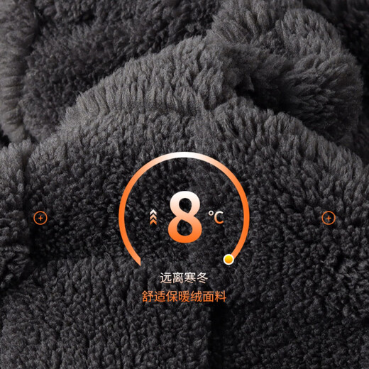 Yu Zhaolin (YUZHAOLIN) Men's Winter Coral Velvet Nightgown 25 Years Autumn and Winter New Thick and Long Plus Velvet Thickened Large Size Flannel Bathrobe NSMLZ-Dark Gray Double-Sided Velvet XL (Recommended 135-155 Jin Jin is equal to 0.5 kg)