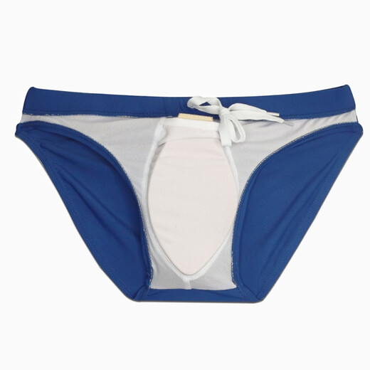 UXH boys' triangle swimsuit, versatile color, solid color swimming trunks, high quality model competition pants, low waist, black + sponge pad, art candidates should buy one size larger according to their weight, XL