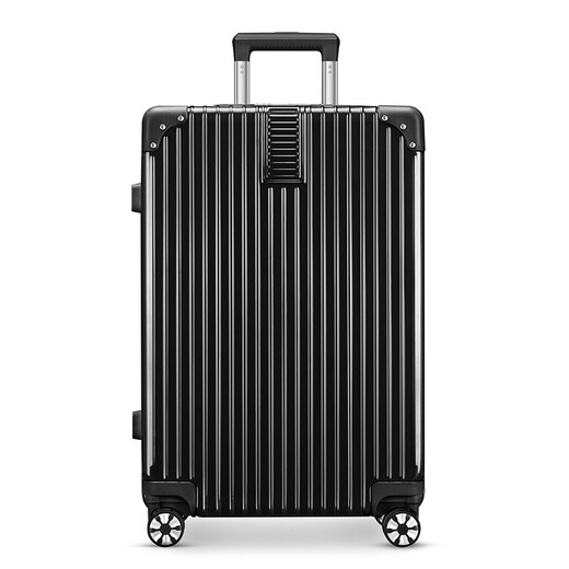 Fandia suitcase men's 28-inch universal wheel trolley case women's large-capacity suitcase password box leather suitcase black