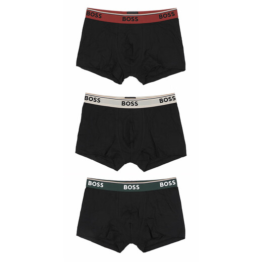 Hugo Boss 黑标 男士舒适3件装四角裤平角内裤 50517827 10260726 深蓝/红/绿 967 3条 M