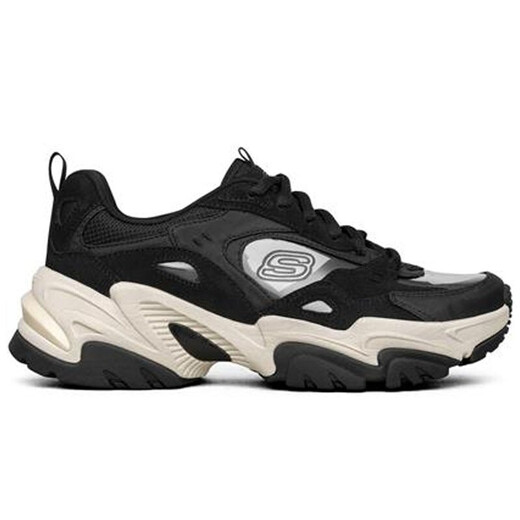 斯凯奇 SKECHERS 经典休闲鞋女子运动鞋 RTI联名款 时尚老爹鞋 熊猫鞋 896011/BLK 黑色 37码 US7码
