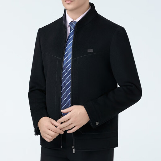 
Pier Cardin wool jacket men's jacket 100% pure wool autumn and winter new men's jacket middle-aged men's wool wool top J88111-4 style-black stand-up collar zipper style size 175 size-suitable weight 125-140Jin [Jin equals 0.5 kg]