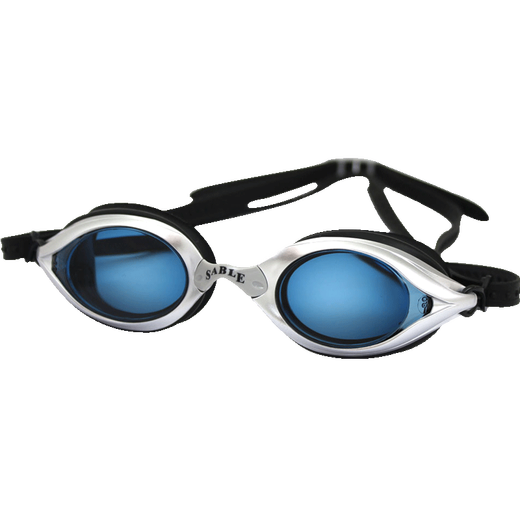 Sable imported professional myopia swimming goggles for men and women waterproof and anti-fog swimming goggles left and right with different degrees 1000 height 101PT myopia silver
