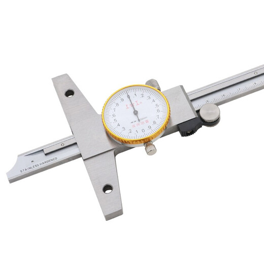 Shanggong Depth Caliper with Table 0-150mm Graduation Value 0.02 Stainless Steel Depth Gauge Vernier Caliper High Precision