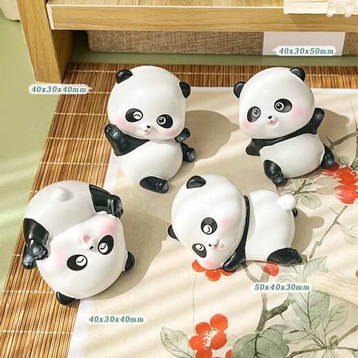 Bezaubernde Katzen-Desktop-Ornamente für Büro Mädchen Geburtstag Geschenke für Mädchen High-End-Gefühle für Freundin praktische kulturelle und kreative Geschenke für Panda Rolling Ornamente Set von vier + exquisiten Geschenkboxen