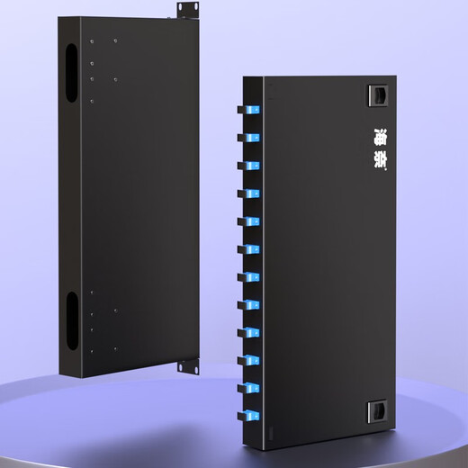 Hainai FCSCST12 PORT 24 Port Faser-Anschlusskastenverteilungsrahmen Einzelmodus Einzelmodus Full-Fit 1U Rack Typ 12 Core 24 Core Optical Kabel Fusion Verdrahtungskasten-Box-Box Dicked ST12 Core 1U Single-Modus-Fusion Fusion Heckfaserflansch (1 Stück)