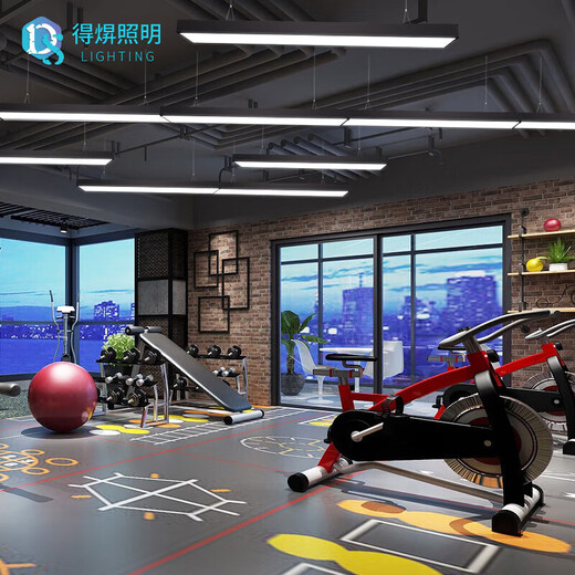 Deyan Office LED Strip Light Square Light Conference Room Office Light Chandelier Light Office Building Workshop Factory Industrial Lighting Black Right Angle 120*7-32W White Light