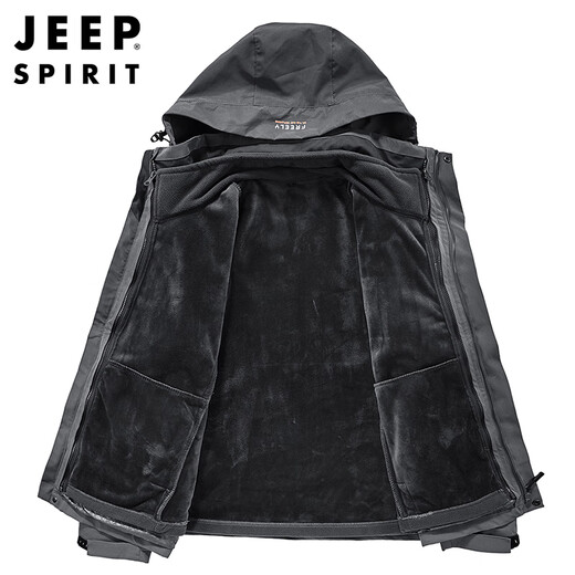 JEEP SPIRIT Jeep Jacket Men's Three-in-One Winter Jacket Men's Polar Fleece Jacket Men's Clothes