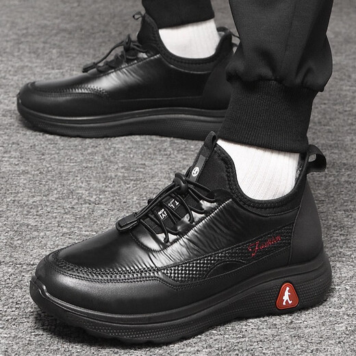 
Shiying winter old Beijing cloth shoes for men warm cotton shoes for men for the elderly, anti-slip plus velvet thickened middle-aged and elderly dad shoes waterproof M9901 men's black [rabbit hair] 43