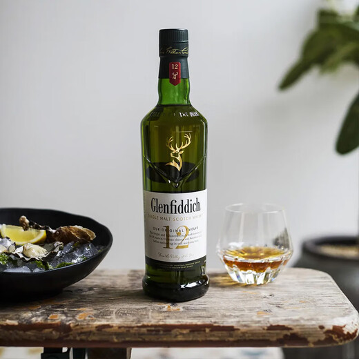 Glenfiddich Scotland Single Malt Whisky 12 ans de zone de production de speyside de vin étranger, bouteille d'origine importée Glenfiddi 12 ans de 750 ml