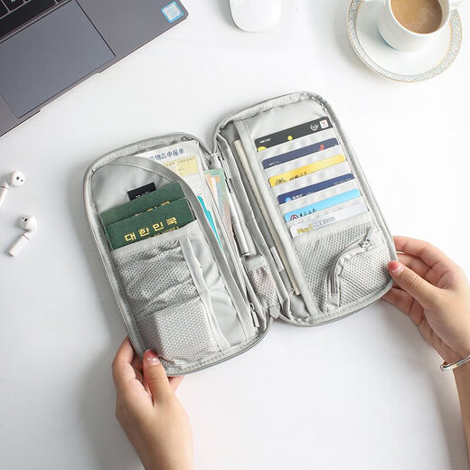 
Botai Creative Storage Travel Passport Bag Portable Overseas Air Ticket Certificate Bag Multi-card Single-Shoulder Neck Storage Bag Large Capacity Multi-Function Black