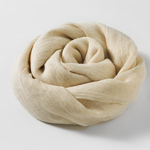 Lufeng Feste Farbe Baumwollwäsche Schal Frühling und Herbst Dünne japanische vielseitige Schalsonne Hijab Kopftuch Literarischer Frauen Winter Travel Schal beige Beige