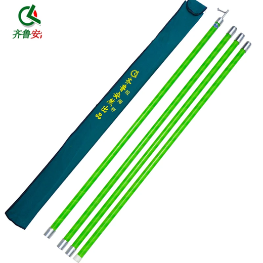 Qilu Anran high-voltage switching rod, guaranteed to pass the test, insulating rod grounding wire 110KV electrician power switching rod 10KV Lingke rod insulating rod 35KV snap-on type 4 sections 6 meters can be used for 10KV-220KV green. Can it be used?