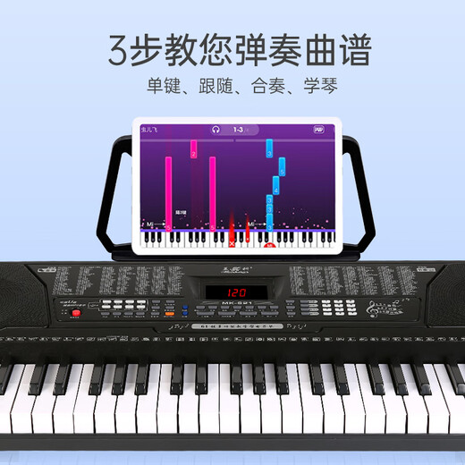 MEIRKERGR MK-821 piano key multi-function intelligent 61 key electronic piano children's beginner musical instrument connection USB disk + stand gift bag