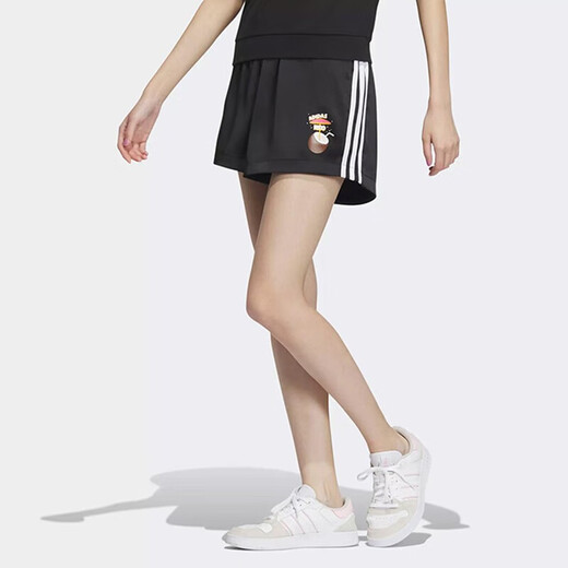 阿迪达斯 （adidas）短裤女裤2025夏季新款户外时尚运动裤跑步健身训练透气百搭休闲裤 IP3889黑色 M