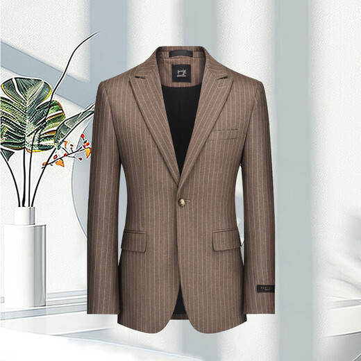 DVHNMK luxury brand men's suit suit men's business casual high-end formal wedding dress single-breasted suit khaki (top + pants) ready stock M (recommended 95-110 Jin Jin equals 0.5 kg) ready stock fast
