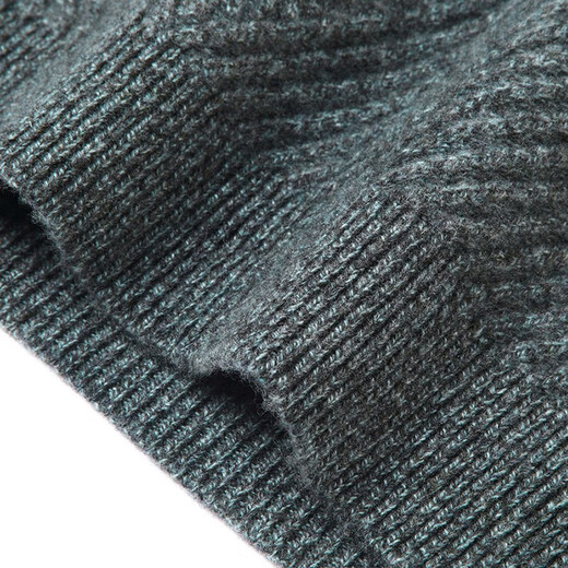 Kangourou (Daishu) Pure Cardigan Men's Trunk Neclaid Warm Warmn Automne and Winter New Men's Fashionable Casual Jacquard Pullover Pullor Sweater 12182 Green Grey L / 170 Suggestion 120-140Jin [Jin est égal à 0,5 kg]