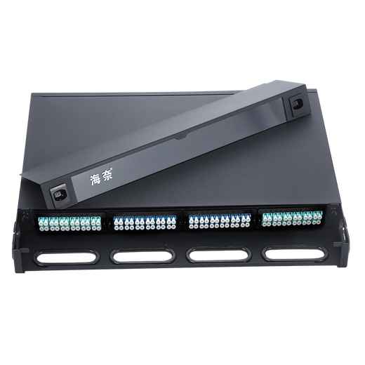 HAIAINE FCSCST12-PORT 24 Port Fiber Board Frame de distribution monocype 1U Type de rack 1U Type de rack 12-core 24 Corde optique Boîte de câblage de fusion Boîte de jonction épaissie de la bride de fibre de fibre de queue Fust