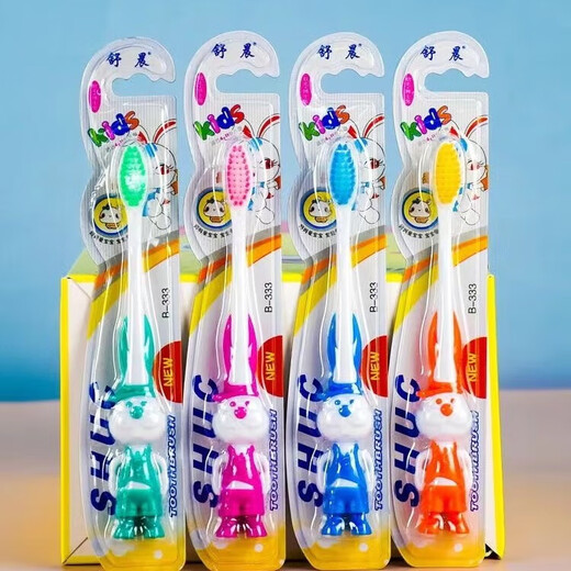 
Youjie Hu Shuchen Children's Toothbrush Cartoon Classic Doll High-Pretty Children's Baby 3-6-12 Years Old Soft Brush Teeth Guard 10 9904 Models [Children's Panda Toothbrush]