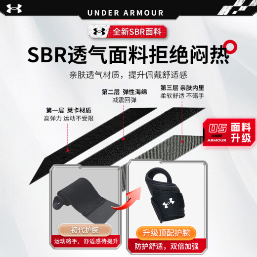 安德玛（Under Armour）护腕健身防扭伤腱鞘手腕炎护具卧推羽毛球网球篮排球运动加压腕带