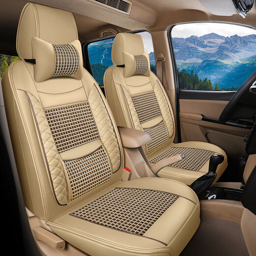 
Zaiwa 22-24 2021 FAW Renault Golden Cup Sea Lion King Special Car Seat Cover All Seasons Universal 679 Beige 6/7 Seat