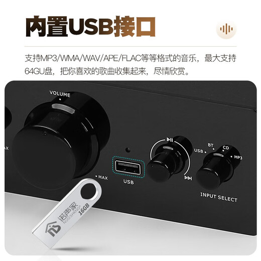诺普声（Nobsound）PM1 发烧小功放机 HIFI2.0家用迷你电脑桌面小型功放功率放大器 PM1 BT蓝牙款