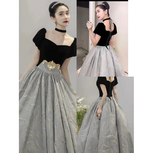 
Yunxiang Sihai Rental High-Custom Version 2024 Puffed Skirt Host Art Exam Banquet Adult Ceremony Annual Meeting Heavy Industry Toast Evening Dress XY01 Plus Skirt Support 10 XS