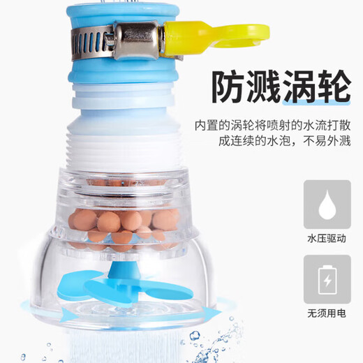 Household kitchen faucet splash head universal extension extender tap water filter shower water saver 3 pack