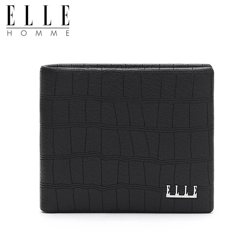 Elle Homme Herren Short Wallet, Top-Layer-Hirschhaut-Mehrzweck-Ticketclip, vertikale Brieftasche, 0720 Geburtstagsgeschenk