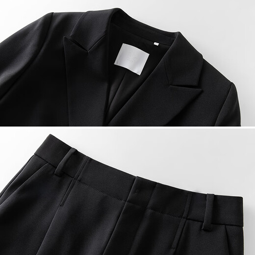 Fan Silan 23FS11148 Pantalones de patas anchas Juego para una nueva chaqueta de traje corto para mujeres Juego de dos piezas para pantalones amarillos de brote M