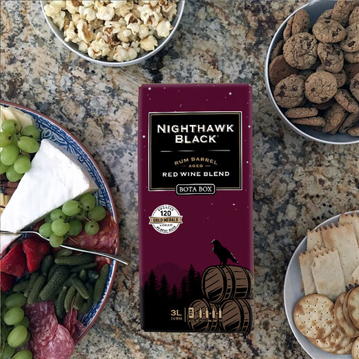 BOTA BOX Box Nighthawk Red Wine Rum barrel aged red wine 3L boxed with original imported famous wines in the United States. The United States imported Botta Rum barrel aged wine 3L