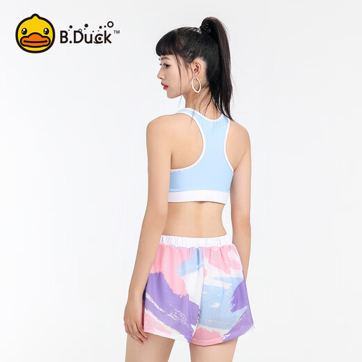 B.Duck Little Yellow Duck Swimsuit Women's Hot Spring Split Three-piece Set Conservative Belly Covering and Slimming Women's Plus Size Swimsuit