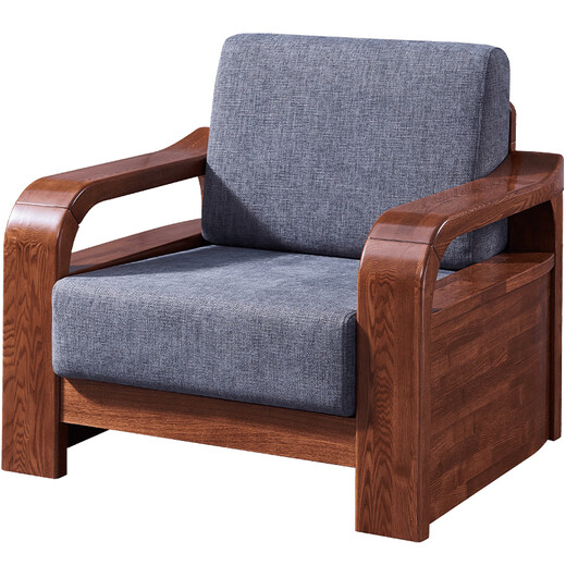 Guangming Möbel Massives Holzsofa Ecksofa Kombination Sofa abnehmbar waschbarer Shuiquliu Sofa Modernes chinesisches Sofa 3884a Einzelperson