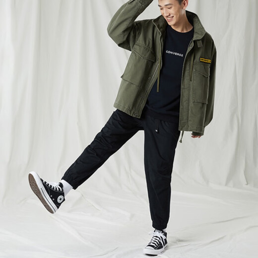 匡威（Converse）ALL star 经典休闲鞋情侣鞋中帮帆布鞋男女鞋学生运动鞋加厚款 A00811C 黑色 42 /8.5