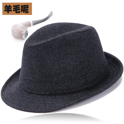 Old man's hat men's winter thickened and warm old man's hat old man's grandfather Shanghai beach old man's hat men's dad black medium 58 cm hat circumference