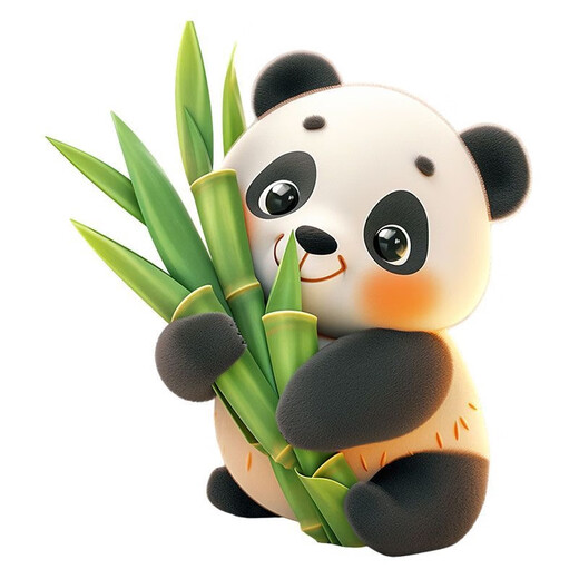 Qiandun New Bamboo Panda Cute Car Stickers Electric Car Decoration Body Scratch Covering Cover Waterproof Car Stickers New Bamboo Panda 15cm Pack