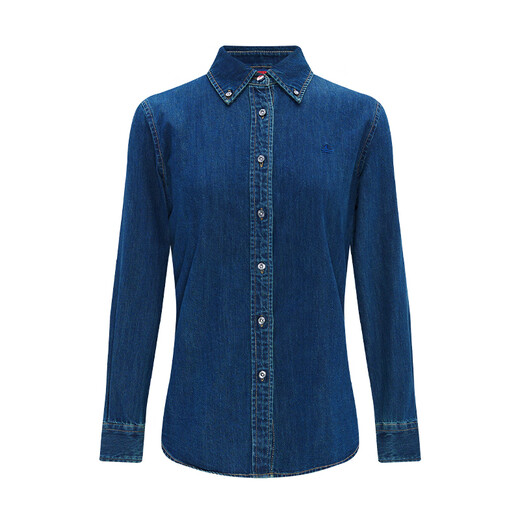 Navikel Italian dinghy women's long-sleeved shirt denim jacket cotton shirt 2333003505 blue S