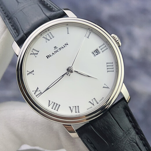 
[Second-hand 95 new] Blancpain Classic Series 6630 White Enamel Dish Liu Ye Needle Roman Scale Three Needle Calendar Display Mechanical Table