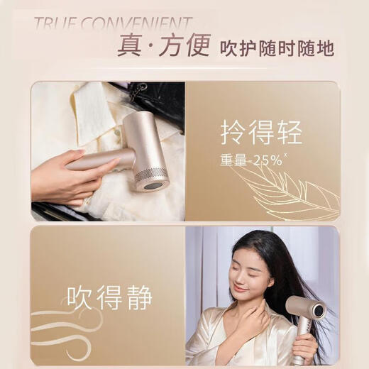 Philips (PHILIPS) 7 series Pro high-speed hair care hair dryer gilt barrel household silent negative ion high power does not damage hair water light powder national subsidy birthday gift