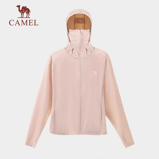 Camel (CAMEL) original yarn sun protection clothes for men spring and summer new ice-sensing cool and breathable outdoor sun protection skin coat for women 724BZ00004, camellia pollen, women L
