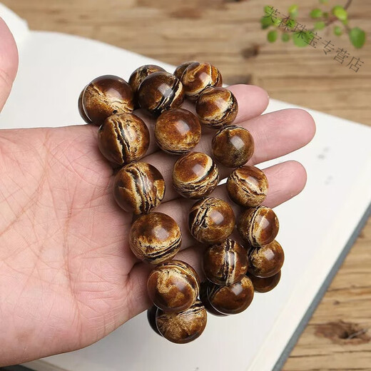 SNQP Burmese root amber bracelet, amber beeswax, enchanting cave honey boutique bracelet, round beads for men and women, amber ornaments, 11*12 old type barrel beads, certificate can be issued, fidelity root amber has rosin, fluorescent floating salt water