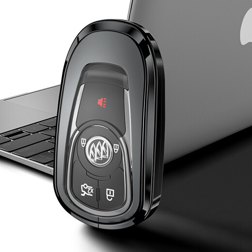 适用于别克gl8钥匙套 2022-23新款别克车专用钥匙壳钥匙套钥匙包 B款铂金灰 方扣款GL8 653T/652T